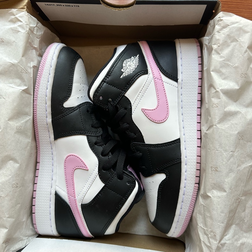 Nike Jordan Black and Pink Sneakers
